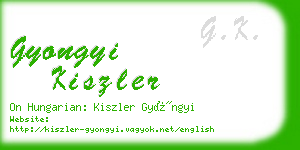 gyongyi kiszler business card
